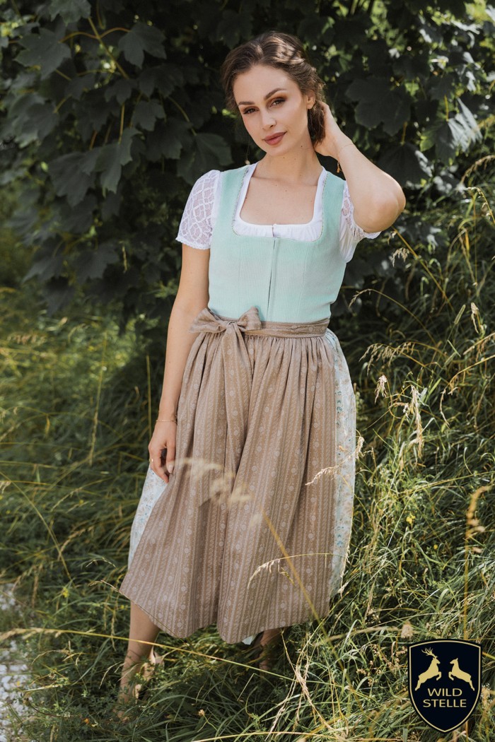 Dirndl Editha Cord-Mint -...