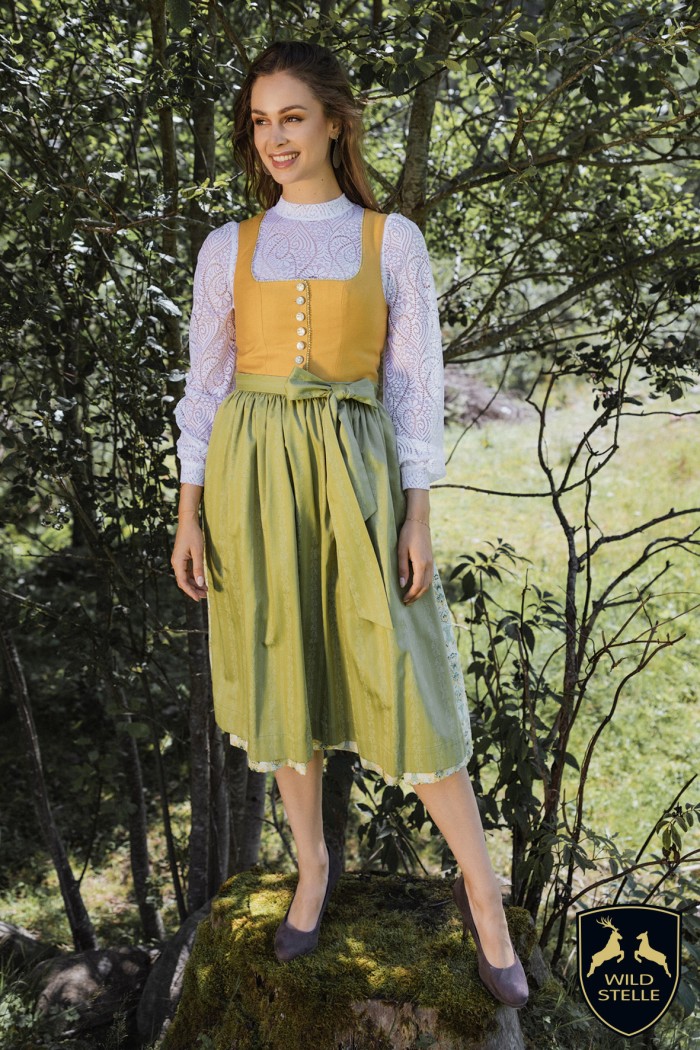 Dirndl Editha Köpergelb -...