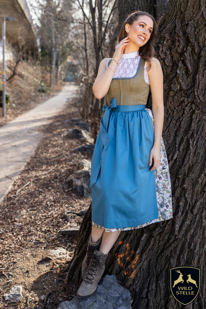 Dirndl Editha - karo/senf