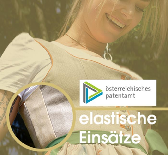 Gebrauchsmusterschutz Dirndl mit elastischen Einsätzen